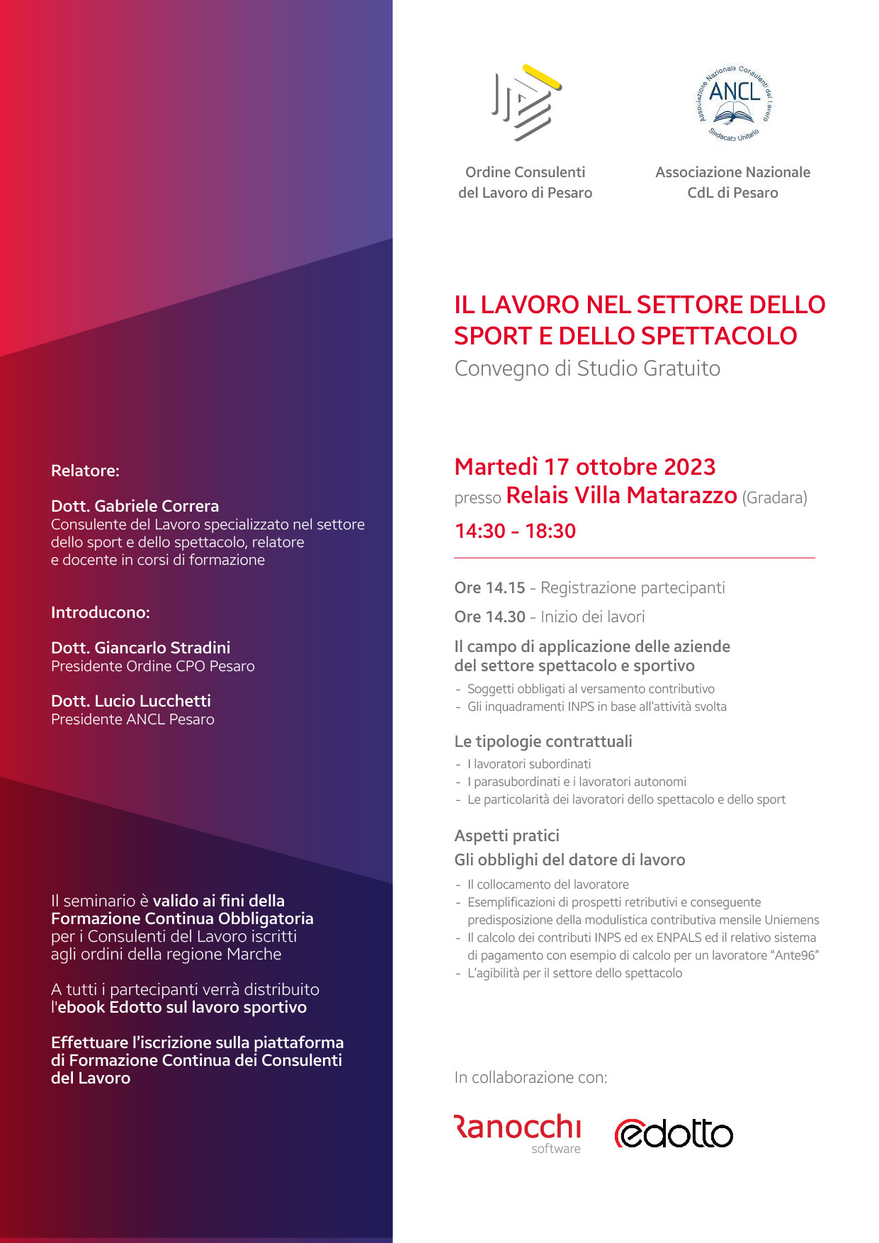 20231017 evento consulentidellavoro gradara